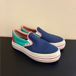 Vans Multicolor Platform Slip-On Sneakers